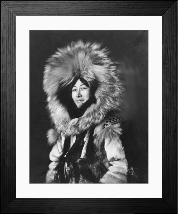 Framed Print : Eskimo woman posing, 1915(?). Creator: Lomen Brothers Framed Print : Eskimo woman posing, 1915(?). Creator: Lomen Brothers