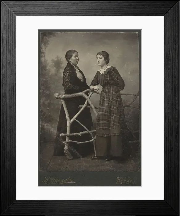 Framed Print : Paired photo portrait of an ordinary woman in the city of Kansk, 1913. Creator: K. A. Fomi Framed Print : Paired photo portrait of an ordinary woman in the city of Kansk, 1913. Creator: K. A. Fomi