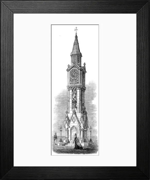 Framed Print : Memorial to the late Prince Consort at Hastings, 1864. Creator: Unknown Framed Print : Memorial to the late Prince Consort at Hastings, 1864. Creator: Unknown