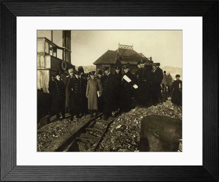 Framed Print : Work Inspection of the Vladivostok Commercial Port by the Maritime Governor-General... 1917. Creator: Unknown Framed Print : Work Inspection of the Vladivostok Commercial Port by the Maritime Governor-General... 1917. Creator: Unknown