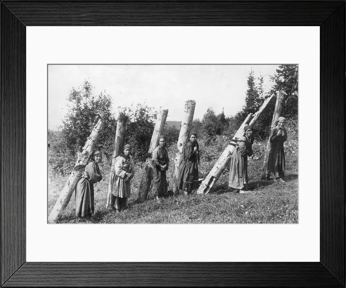 Framed Print : Old Woman Collecting Wood, 1913. Creator: GI Ivanov Framed Print : Old Woman Collecting Wood, 1913. Creator: GI Ivanov