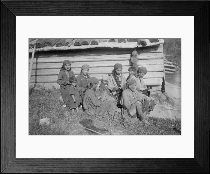 Framed Print : Shoria Women Making Shoes, 1913. Creator: GI Ivanov Framed Print : Shoria Women Making Shoes, 1913. Creator: GI Ivanov