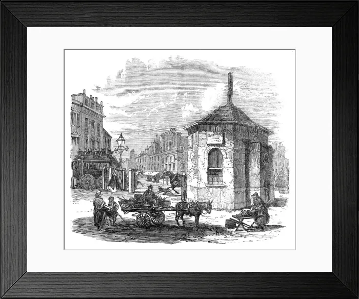 Framed Print : Turnpike-gates in and near London just demolished: Islington Gate, 1864. Creator: Unknown Framed Print : Turnpike-gates in and near London just demolished: Islington Gate, 1864. Creator: Unknown