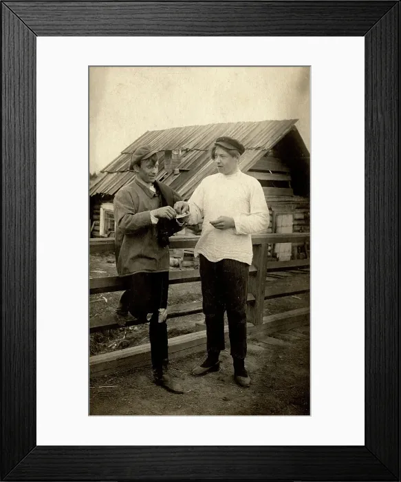 Framed Print : Comic scene Let's smoke, 1913-1914. Creator: S. Ia. Mamontov. Comic scene Let's smoke, 1913-1914. Creator: S. Ia. Mamontov Framed Print : Comic scene Let's smoke, 1913-1914. Creator: S. Ia. Mamontov. Comic scene Let's smoke, 1913-1914. Creator: S. Ia. Mamontov