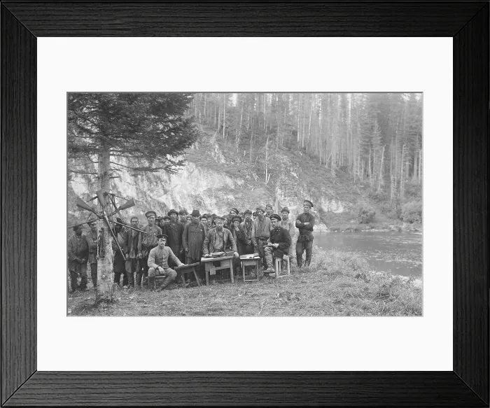 Framed Print : Group of Shoria Men with Members of the Land-Management Expedition, 1913. Creator: GI Ivanov Framed Print : Group of Shoria Men with Members of the Land-Management Expedition, 1913. Creator: GI Ivanov