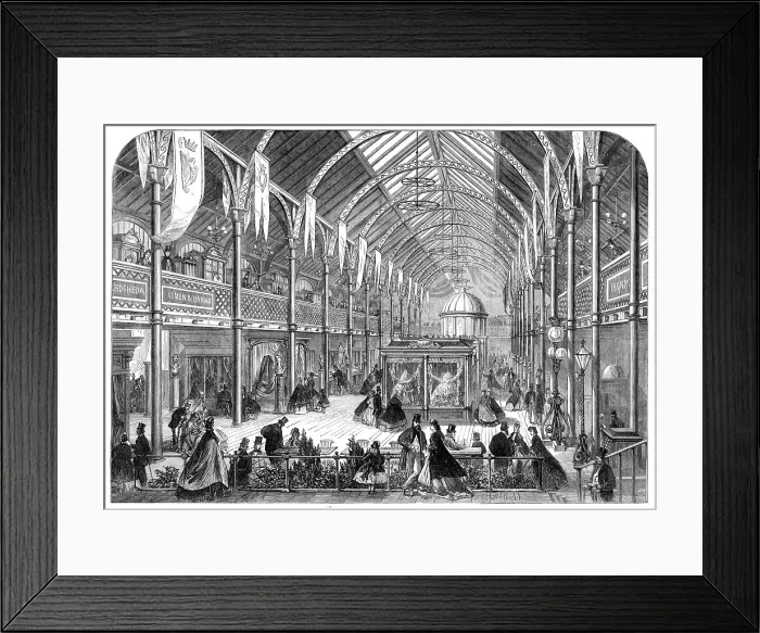 Framed Print : The Exhibition of Arts and Manufactures at Dublin, 1864. Creator: Unknown Framed Print : The Exhibition of Arts and Manufactures at Dublin, 1864. Creator: Unknown