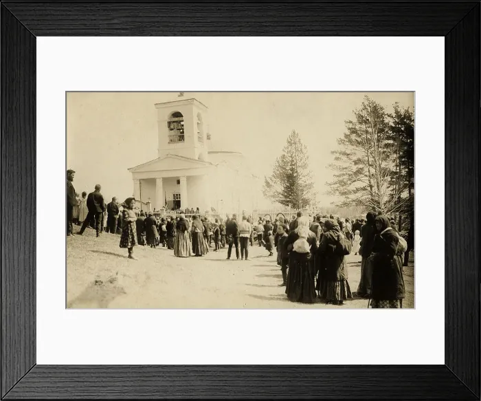 Framed Print : Waiting for the religious procession on Easter week (Bright Week) at the Znamensky... 1913-14. Creator: S. Ia. Mamontov Framed Print : Waiting for the religious procession on Easter week (Bright Week) at the Znamensky... 1913-14. Creator: S. Ia. Mamontov