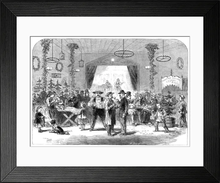 Framed Print : Sketches from New York: a Garten Wirthschaft, 1864. Creator: Mason Jackson Framed Print : Sketches from New York: a Garten Wirthschaft, 1864. Creator: Mason Jackson