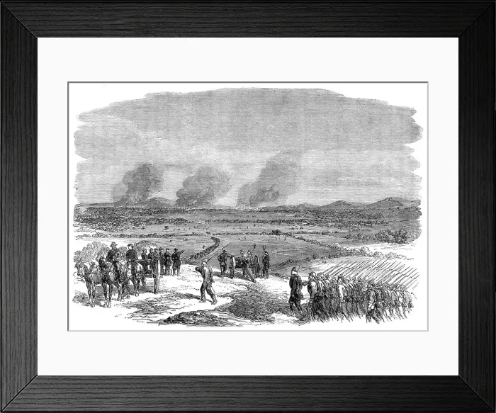 Framed Print : The War in America: march of Kershaw's and Fitz Lee's divisions of the Confederate Army... 1864. Creator: Unknown Framed Print : The War in America: march of Kershaw's and Fitz Lee's divisions of the Confederate Army... 1864. Creator: Unknown