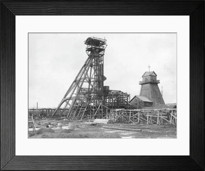 Framed Print : Timber Storehouse, 1911. Creator: Kozlov Framed Print : Timber Storehouse, 1911. Creator: Kozlov