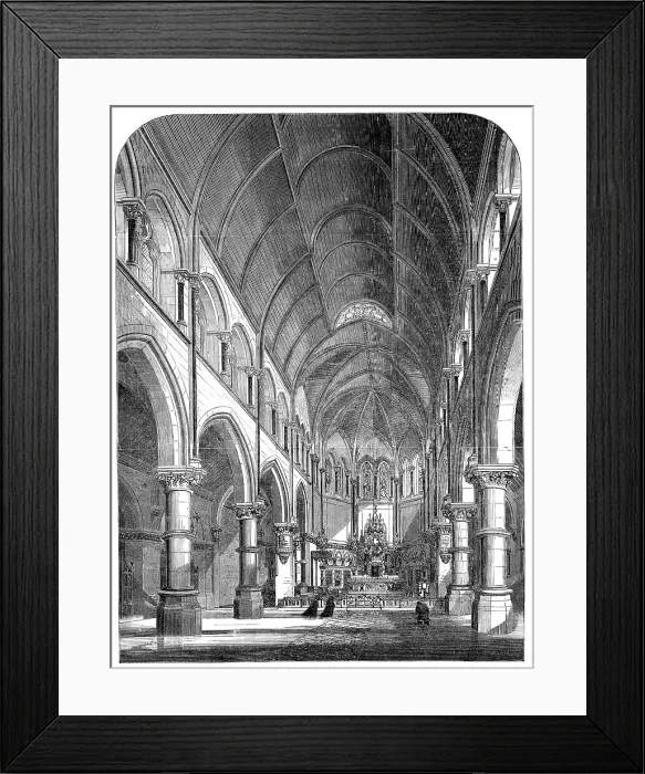 Framed Print : The new Roman Catholic cathedral at York, 1864. Creator: Unknown Framed Print : The new Roman Catholic cathedral at York, 1864. Creator: Unknown