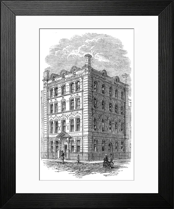 Framed Print : The Hospital for Women, Soho-Square, 1864. Creator: Unknown Framed Print : The Hospital for Women, Soho-Square, 1864. Creator: Unknown