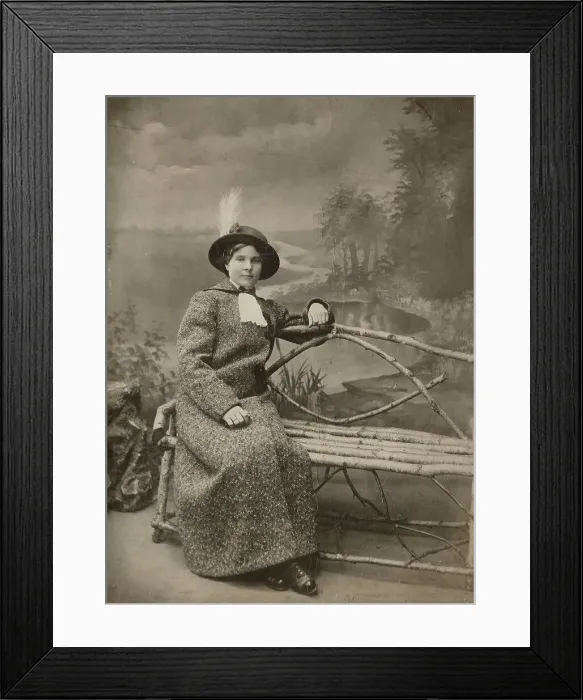 Framed Print : Milliner Buyanova Tatyana Ivanovna. 1910-1919. Creator: Naz'mov Framed Print : Milliner Buyanova Tatyana Ivanovna. 1910-1919. Creator: Naz'mov