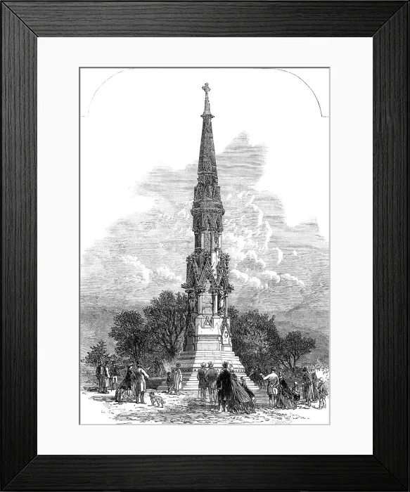 Framed Print : The monument to the late Sir George Cornewall Lewis at New Radnor, 1864. Creator: Unknown Framed Print : The monument to the late Sir George Cornewall Lewis at New Radnor, 1864. Creator: Unknown
