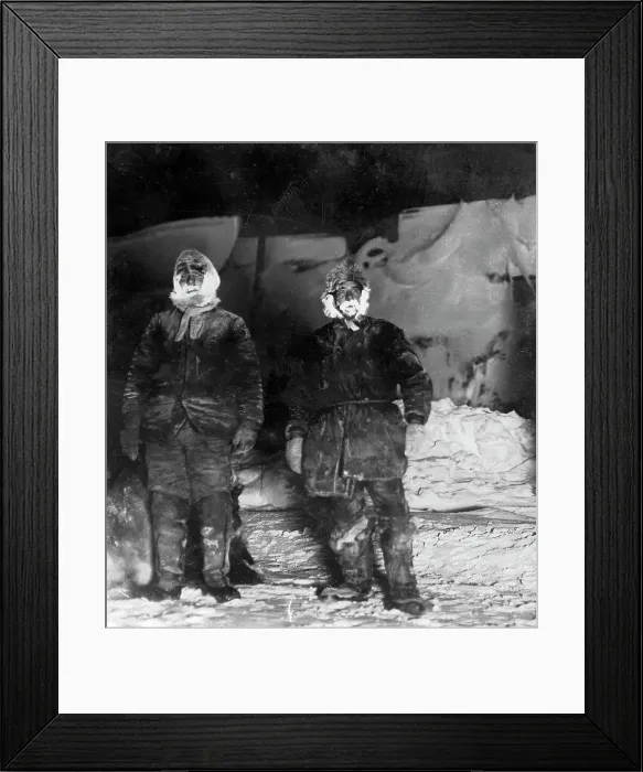 Framed Print : Georgii Iakovlevich Sedov and Iugan, a Sailor; return to the Ship After a Ten-Day Excursion, 1912. Creator: Mikhail Alekseevich Pavlov Framed Print : Georgii Iakovlevich Sedov and Iugan, a Sailor; return to the Ship After a Ten-Day Excursion, 1912. Creator: Mikhail Alekseevich Pavlov