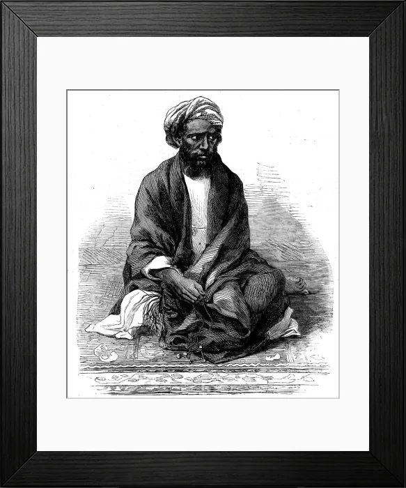 Framed Print : Indian rebel, Zahoor-ool-Hoosein, recently captured, 1862. Creator: Unknown Framed Print : Indian rebel, Zahoor-ool-Hoosein, recently captured, 1862. Creator: Unknown