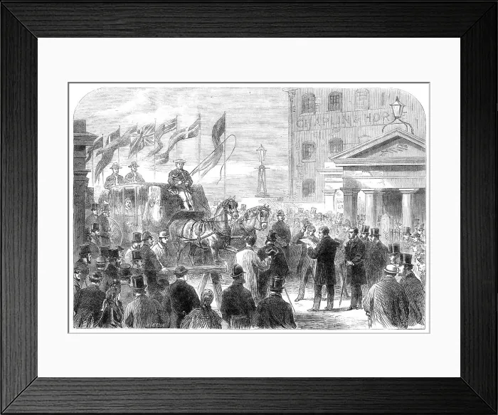 Framed Print : Opening of Southwark Bridge toll free, 1864. Creator: Mason Jackson Framed Print : Opening of Southwark Bridge toll free, 1864. Creator: Mason Jackson