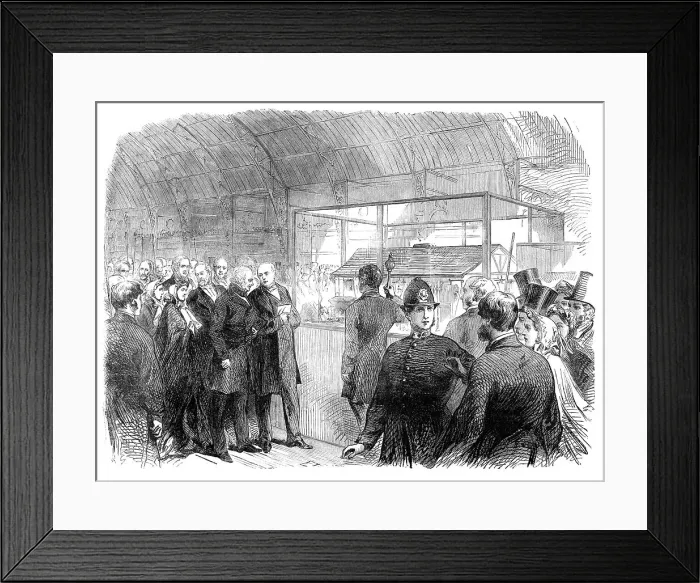 Framed Print : Earl Russell at the opening of the North London Working-men's Exhibition, 1864. Creator: Unknown Framed Print : Earl Russell at the opening of the North London Working-men's Exhibition, 1864. Creator: Unknown