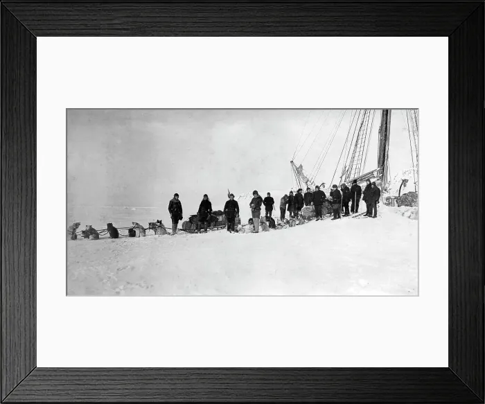 Framed Print : Departure on a Sled Expedition During the Time of Wintering, 1913. Creator: Nikolay Vasilyevich Pinegin Framed Print : Departure on a Sled Expedition During the Time of Wintering, 1913. Creator: Nikolay Vasilyevich Pinegin