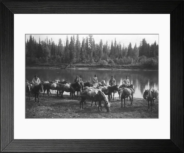 Framed Print : Caravan with Bread for the Expedition, Near the Ust'-Kabyrza Ulus, 1913. Creator: GI Ivanov Framed Print : Caravan with Bread for the Expedition, Near the Ust'-Kabyrza Ulus, 1913. Creator: GI Ivanov