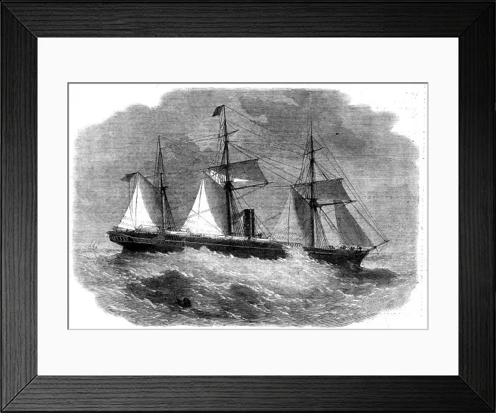 Framed Print : The Peninsular and Oriental Steam Company's new ship Poonah, 1862. Creator: Unknown Framed Print : The Peninsular and Oriental Steam Company's new ship Poonah, 1862. Creator: Unknown