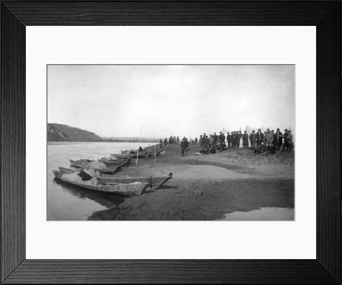Framed Print : Members of the Land-Management Expedition on the Boats on the Tom River, Between Kuznetsk... 1913. Creator: GI Ivanov Framed Print : Members of the Land-Management Expedition on the Boats on the Tom River, Between Kuznetsk... 1913. Creator: GI Ivanov