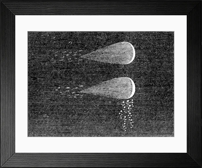 Framed Print : Great Meteor on Nov. 27. - the Meteor and sparks as seen by Mr. Lowe, 1862. Creator: Unknown Framed Print : Great Meteor on Nov. 27. - the Meteor and sparks as seen by Mr. Lowe, 1862. Creator: Unknown