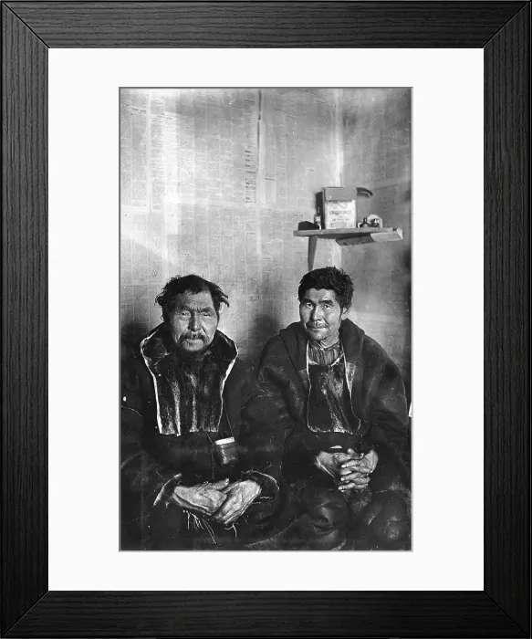 Framed Print : Two Chukchi in kukhlyankas, 1910-1929. Creator: Ivan Emelianovich Larin Framed Print : Two Chukchi in kukhlyankas, 1910-1929. Creator: Ivan Emelianovich Larin