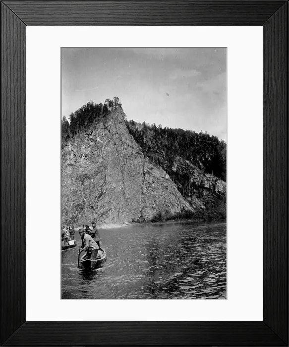 Framed Print : Rocks on the Shore of the Mrassu River Between Srednii Chilei and Ust'-Anzas Uluses, 1913. Creator: GI Ivanov Framed Print : Rocks on the Shore of the Mrassu River Between Srednii Chilei and Ust'-Anzas Uluses, 1913. Creator: GI Ivanov