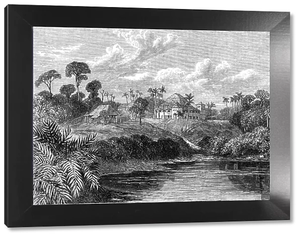 Views in Borneo: Government House, Sarawak, 1864. Creator: Mason Jackson