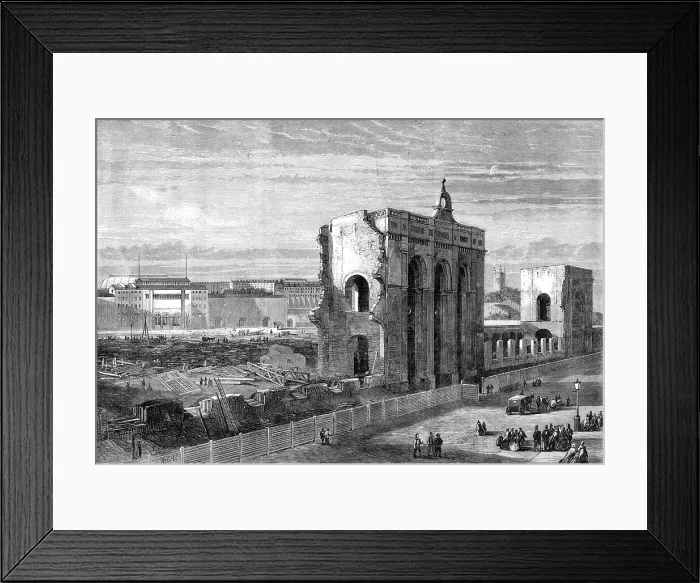 Framed Print : Ruins of the Great Exhibition Building of 1862, (1864). Creator: Unknown Framed Print : Ruins of the Great Exhibition Building of 1862, (1864). Creator: Unknown