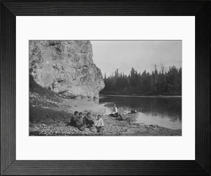 Framed Print : Members of the Expedition at Dinner on the Shore of the Mrassu River Near the Saga Ulus, 1913. Creator: GI Ivanov Framed Print : Members of the Expedition at Dinner on the Shore of the Mrassu River Near the Saga Ulus, 1913. Creator: GI Ivanov
