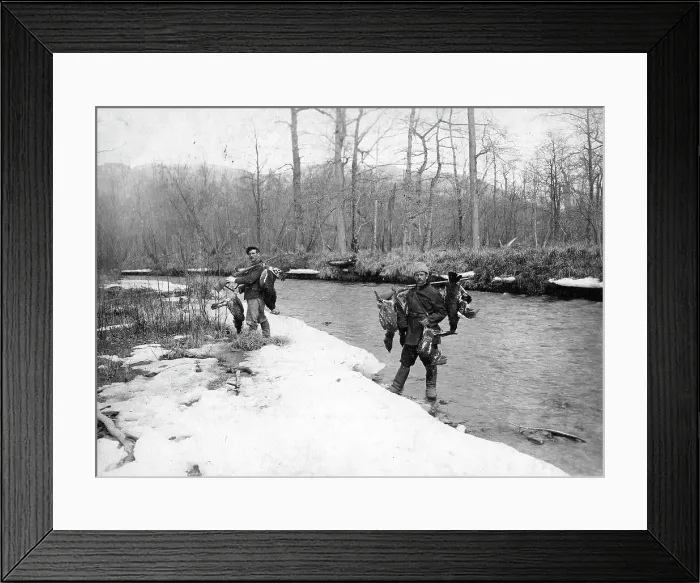 Framed Print : Two hunters with killed birds, 1910-1929. Creator: Ivan Emelianovich Larin Framed Print : Two hunters with killed birds, 1910-1929. Creator: Ivan Emelianovich Larin