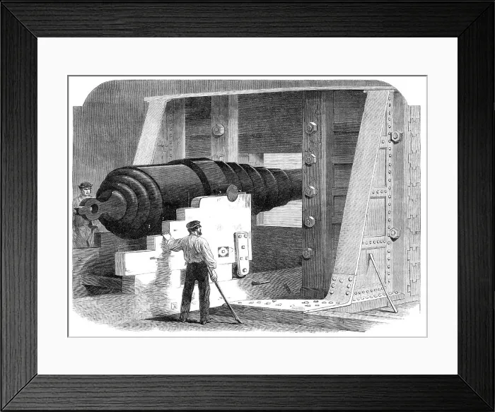 Framed Print : Steel embrasure for the fortifications of Cronstadt, manufactured at Millwall, 1864. Creator: Unknown Framed Print : Steel embrasure for the fortifications of Cronstadt, manufactured at Millwall, 1864. Creator: Unknown