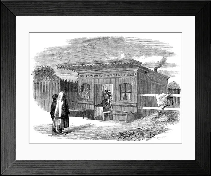 Framed Print : St. Saviour's Cabmen's Shelter, Upper Brook-street, Manchester, 1862. Creator: Unknown Framed Print : St. Saviour's Cabmen's Shelter, Upper Brook-street, Manchester, 1862. Creator: Unknown