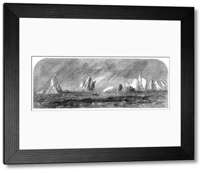 Framed Print : The Great Britain among icebergs near Cape Horn, 1864. Creator: Unknown Framed Print : The Great Britain among icebergs near Cape Horn, 1864. Creator: Unknown