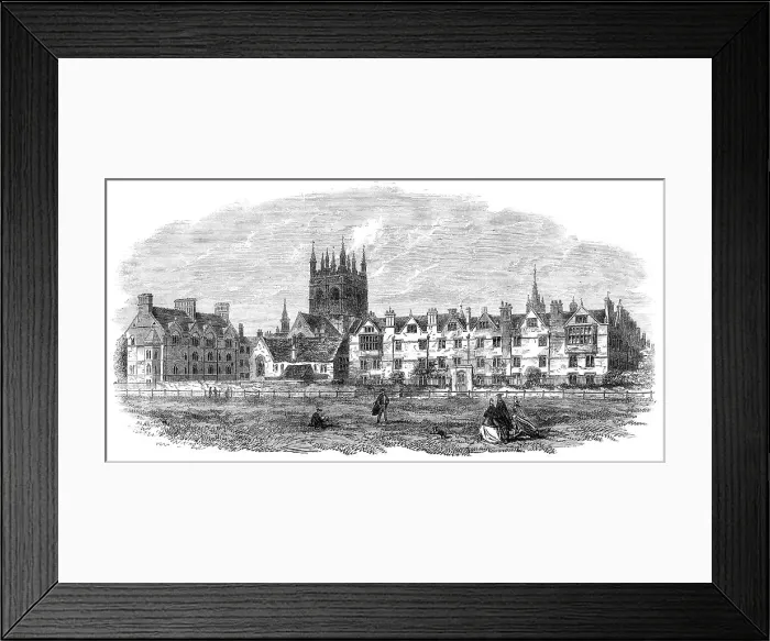Framed Print : General view of Merton College, Oxford, 1864. Creator: Unknown Framed Print : General view of Merton College, Oxford, 1864. Creator: Unknown