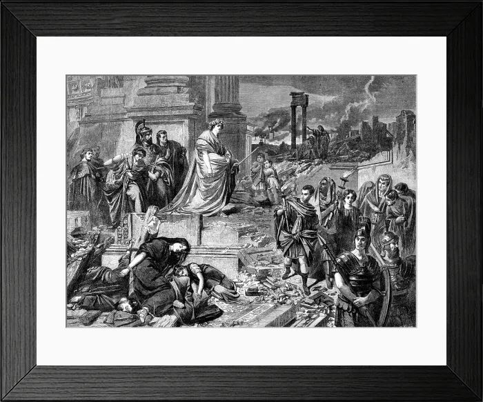 Framed Print : Nero after the Burning of Rome, by Carl Piloty, in the late International Exhibition, 1862. Creator: W Thomas. Nero after the Burning of Rome, by Carl Piloty, in the late International Exhibition, 1862. Creator: W Thomas Framed Print : Nero after the Burning of Rome, by Carl Piloty, in the late International Exhibition, 1862. Creator: W Thomas. Nero after the Burning of Rome, by Carl Piloty, in the late International Exhibition, 1862. Creator: W Thomas
