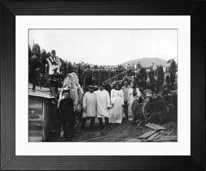 Framed Print : City of Petropavlovsk-Kamchatsky - Selling furs. 1910-1929. Creator: Ivan Emelianovich Larin Framed Print : City of Petropavlovsk-Kamchatsky - Selling furs. 1910-1929. Creator: Ivan Emelianovich Larin