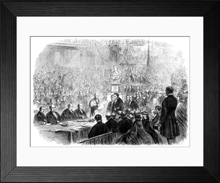 Framed Print : Inauguration of the bust of His Royal Highness the Prince of Wales... Edinburgh, 1862. Creator: Unknown Framed Print : Inauguration of the bust of His Royal Highness the Prince of Wales... Edinburgh, 1862. Creator: Unknown
