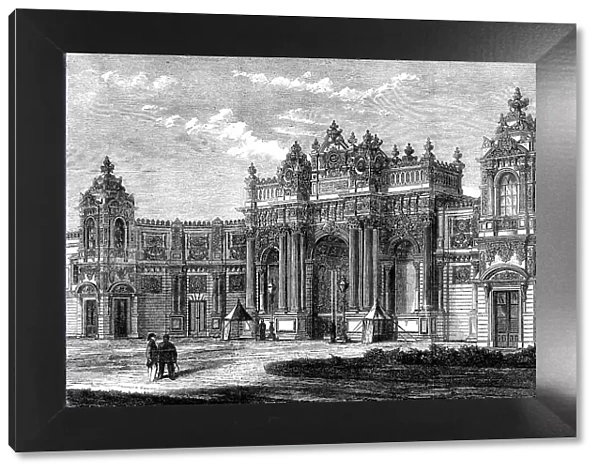 Principal entrance to the Sultan's new palace at Constantinople…, 1862. Creator: Mason Jackson