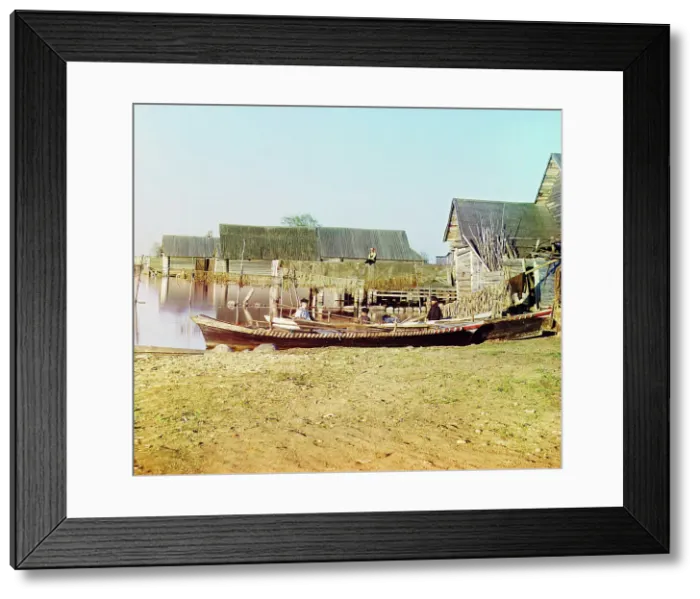 Framed Print : Embankment of Lake Seliger: Fishing settlements on Lake Seliger, 1910. Creator: Sergey Mikhaylovich Prokudin-Gorsky. Embankment of Lake Seliger: Fishing settlements on Lake Seliger, 1910. Creator: Sergey Mikhaylovich Prokudin-Gorsky Framed Print : Embankment of Lake Seliger: Fishing settlements on Lake Seliger, 1910. Creator: Sergey Mikhaylovich Prokudin-Gorsky. Embankment of Lake Seliger: Fishing settlements on Lake Seliger, 1910. Creator: Sergey Mikhaylovich Prokudin-Gorsky
