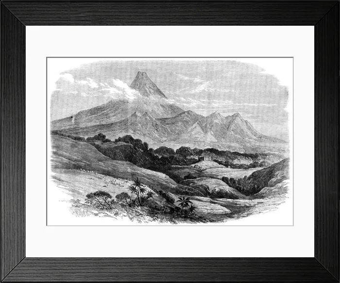Framed Print : Mount Egmont, in the province of New Plymouth (Taranaki), North Island, New Zealand, 1862. Creator: Unknown Framed Print : Mount Egmont, in the province of New Plymouth (Taranaki), North Island, New Zealand, 1862. Creator: Unknown