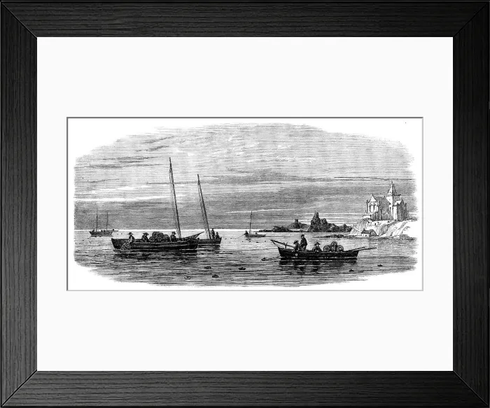 Framed Print : The Shellfish Supplies: crab-fishing off Fife Coast, 1862. Creator: Unknown Framed Print : The Shellfish Supplies: crab-fishing off Fife Coast, 1862. Creator: Unknown