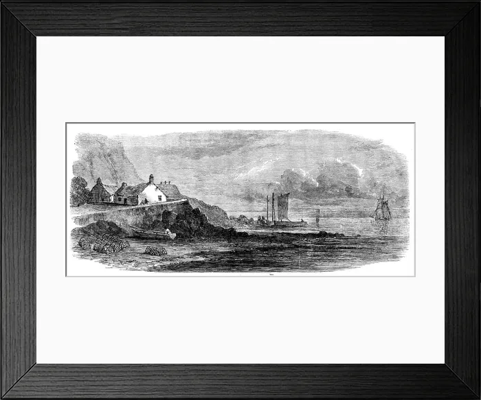 Framed Print : The Shellfish Supplies: shellfish-catchers cottage at Canty Bay, 1862. Creator: Unknown Framed Print : The Shellfish Supplies: shellfish-catchers cottage at Canty Bay, 1862. Creator: Unknown