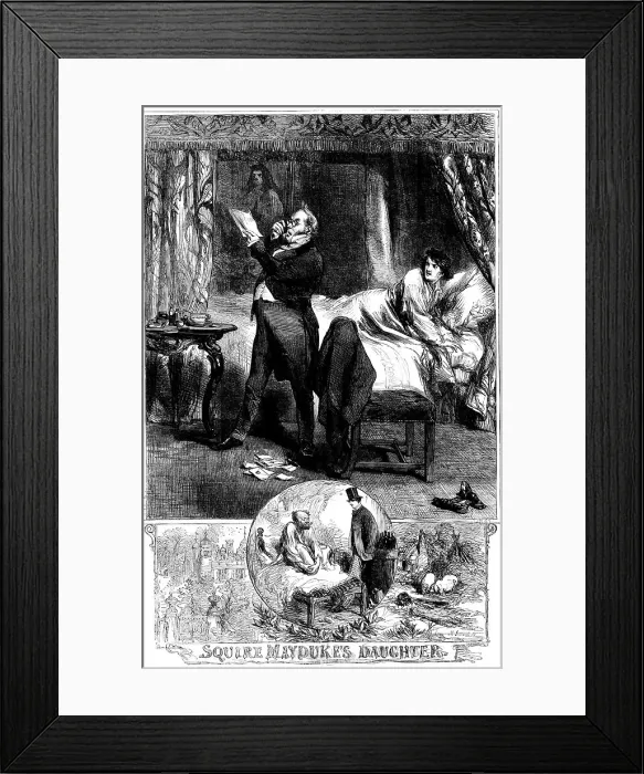 Framed Print : Squire Mayduke's Daughter - drawn by John Gilbert, 1862. Creator: Unknown. Squire Mayduke's Daughter - drawn by John Gilbert, 1862. Creator: Unknown Framed Print : Squire Mayduke's Daughter - drawn by John Gilbert, 1862. Creator: Unknown. Squire Mayduke's Daughter - drawn by John Gilbert, 1862. Creator: Unknown