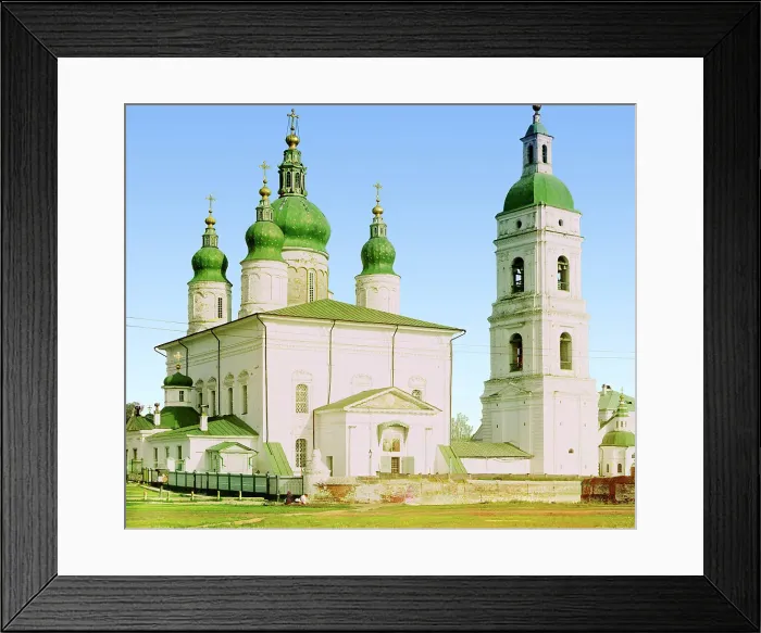 Framed Print : Assumption Cathedral in the city of Tobolsk from the west, 1912. Creator: Sergey Mikhaylovich Prokudin-Gorsky Framed Print : Assumption Cathedral in the city of Tobolsk from the west, 1912. Creator: Sergey Mikhaylovich Prokudin-Gorsky