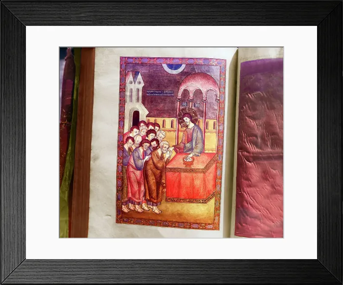 Framed Print : Pictures from the 1603 Gospel, sacristy of the Ipatievsky Monastery, Kostroma, 1911. Creator: Sergey Mikhaylovich Prokudin-Gorsky Framed Print : Pictures from the 1603 Gospel, sacristy of the Ipatievsky Monastery, Kostroma, 1911. Creator: Sergey Mikhaylovich Prokudin-Gorsky