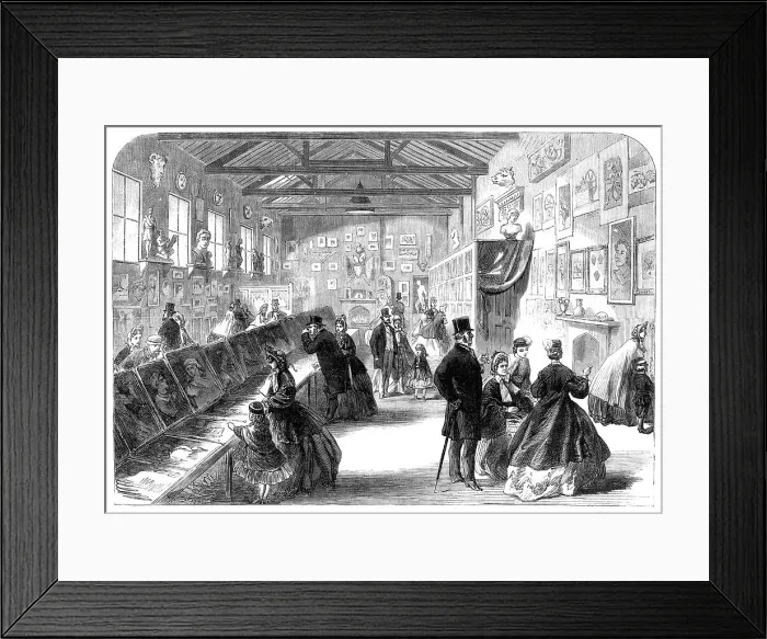 Framed Print : Exhibition of the Lincoln School of Art, 1864. Creator: Unknown Framed Print : Exhibition of the Lincoln School of Art, 1864. Creator: Unknown
