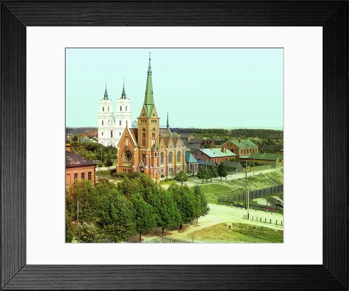 Framed Print : Dvinsk: Roman Catholic church, 1912. Creator: Sergey Mikhaylovich Prokudin-Gorsky Framed Print : Dvinsk: Roman Catholic church, 1912. Creator: Sergey Mikhaylovich Prokudin-Gorsky